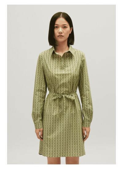 Robe courte monogramme verte
