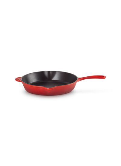 Skillet rond profond 26cm en fonte émaillée cerise