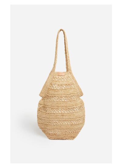 Sac Filet En Raphia En alpaga, laine et coton mélangé