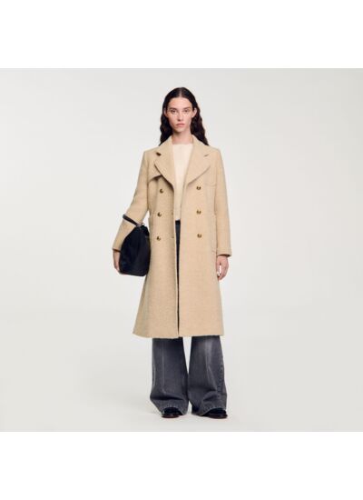 Manteau long à boutonnage croisé