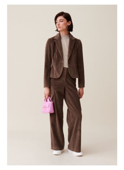 Veste velours cintrée