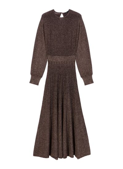 Robe longue en maille brillante