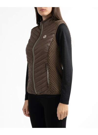 Gilet sans manche bi-matière