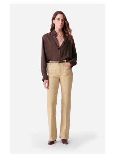 Pantalon Flare Dompay En Coton Mélangé