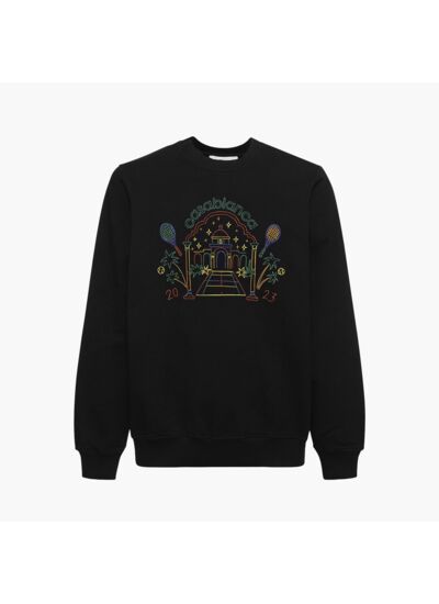 Casablanca Sweatshirt Rainbow Crayon Temple Noir