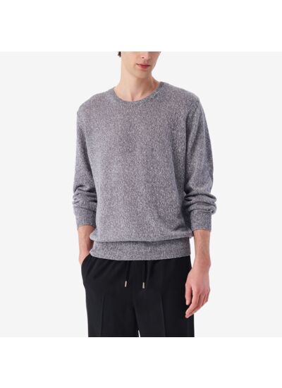 Pull Col Rond En Lin Mélangé Shad