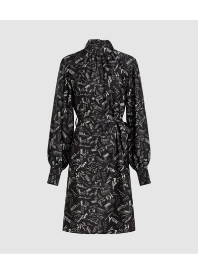 PARIS FONTS AOP DRESS