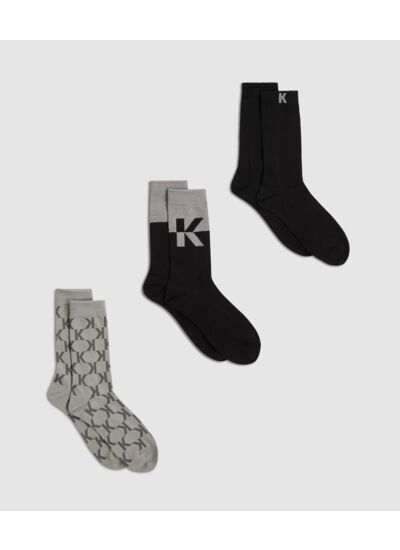 K LOGO SOCKS 3PK