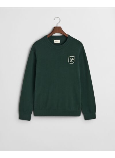 Pull ras du cou avec écusson