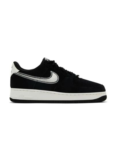 Nike Air Force 1 Low '07 LV8 Black Sail Embroidered Swoosh