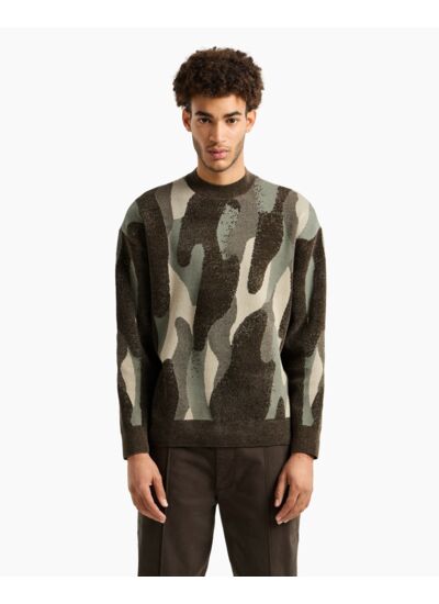 Pullover - camouflage vert