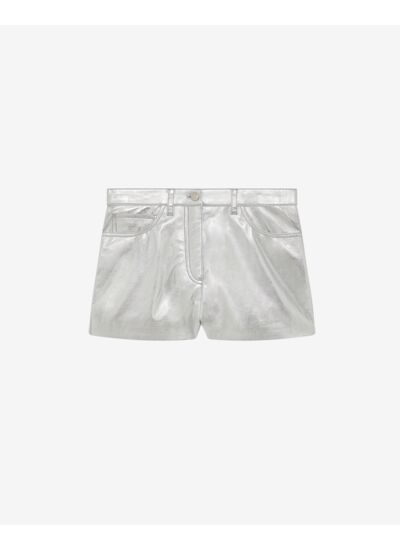 Short En Cuir Argenté Nazan