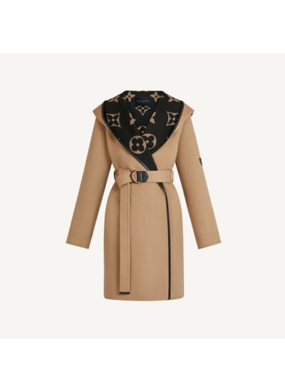 Louis Vuitton Manteau Cachemire Monogram Beige