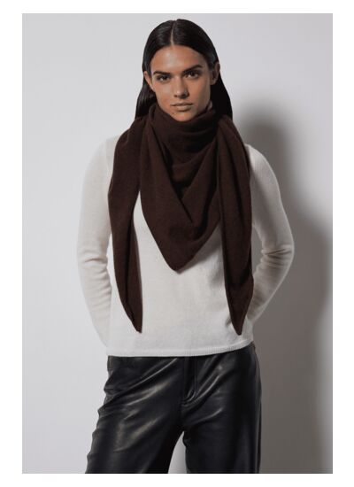 Écharpe cachemire Eleonore BRUN CHINE