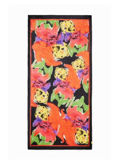 FOULARD ABSTRACT FLOWER RECTANGLE