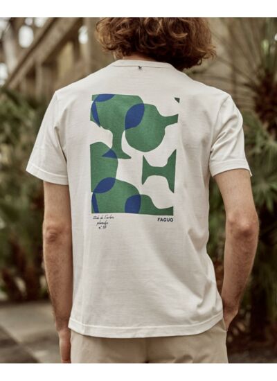 T-shirt écru sérigraphie dos