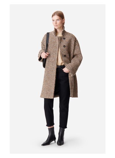 Manteau Maguelone En Alpaga & Laine Mélangés