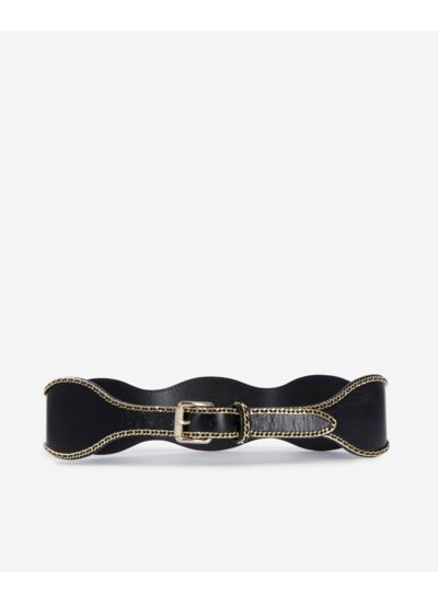 Ceinture En Cuir Avec Chaîne