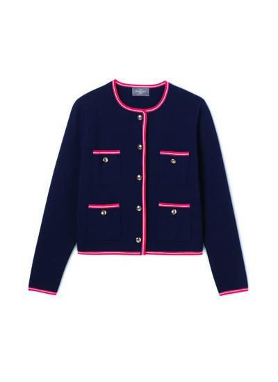 Veste milano - Femme - MARINE/ROUGE GORGE/NATUREL