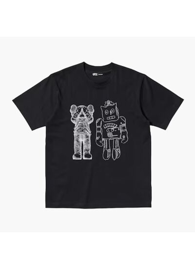 Kaws T-shirt - Graphic Robot KAWS x Warhol - Black