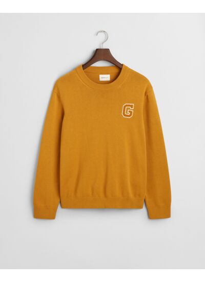 Pull ras du cou avec écusson