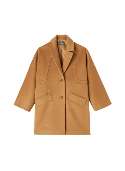 Manteau oversize double face découpes géométriques - Femme - VICUNA
