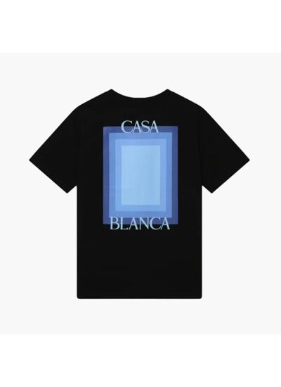 Casablanca T-Shirt Gradient Casa Logo Noir
