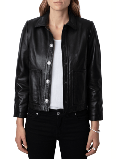 Zadig&Voltaire Litchi cuir lisse