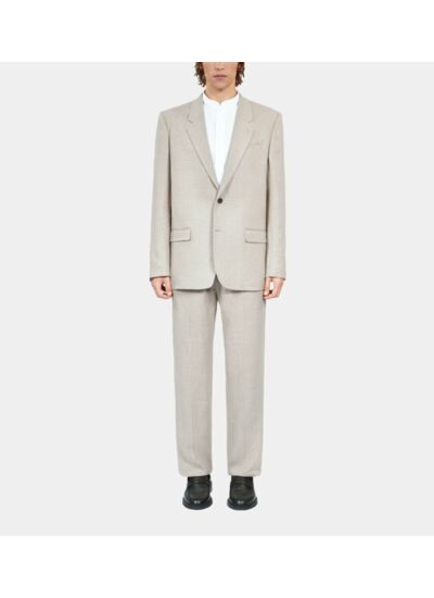 Veste De Costume Beige En Lin Homme