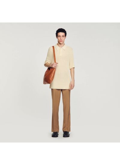 Polo en maille ajourée