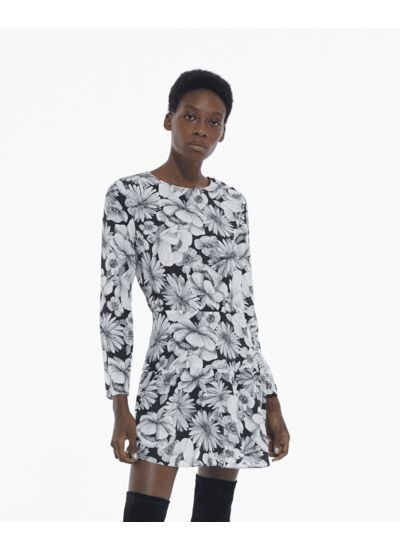Robe Courte Manches Longues Romantic Garden