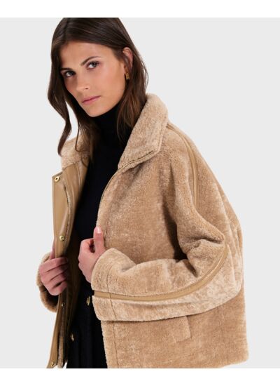 Manteau Miamia Camel en Polyester