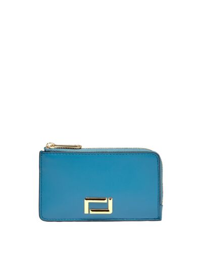 Angele De Lancel - Porte-Cartes Zippe - Bleu Vague