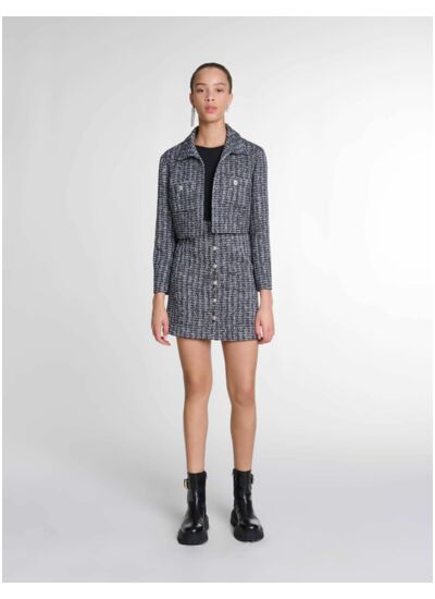 Robe 2-en-1 en tweed