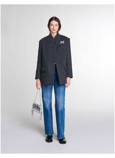 Manteau court en laine