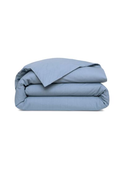 Desforges - Housse de couette en percale de coton bleu, Alcove