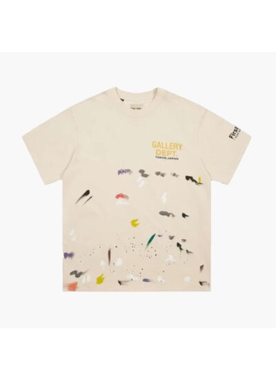 GALLERY DEPT. T-Shirt - Tokyo Exclusive Anniversary Painted - Cream