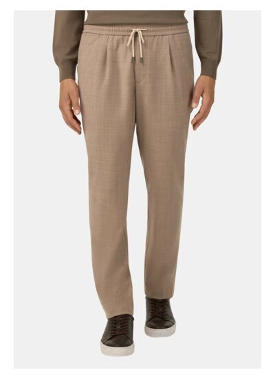 Pantalon en Laine avec Cordon de Serrage