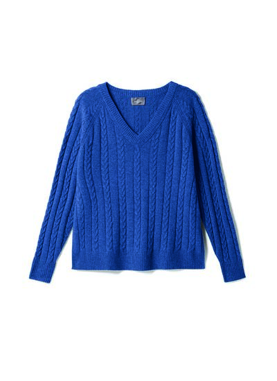 Pull V à torsades - Femme - GEAI