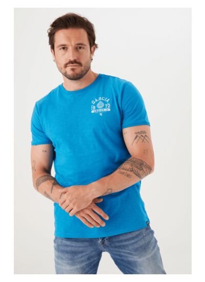 Men T-shirt Blue