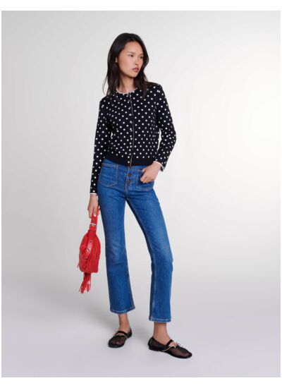 Cardigan en maille jacquard