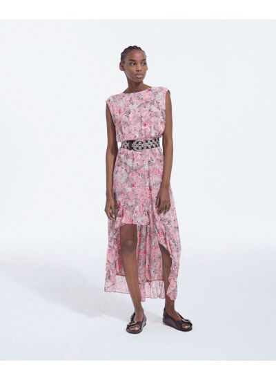 Robe Longue Sans Manche Col V Dans Le Dos Femme