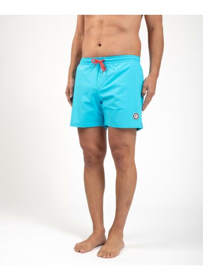 Short de bain uni avec logo
