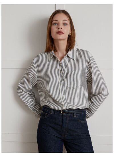 CHEMISE RAYEE FLUIDE