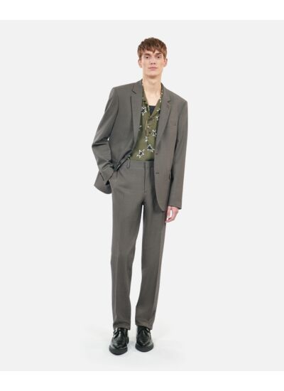 Veste De Costume Marron En Laine Homme