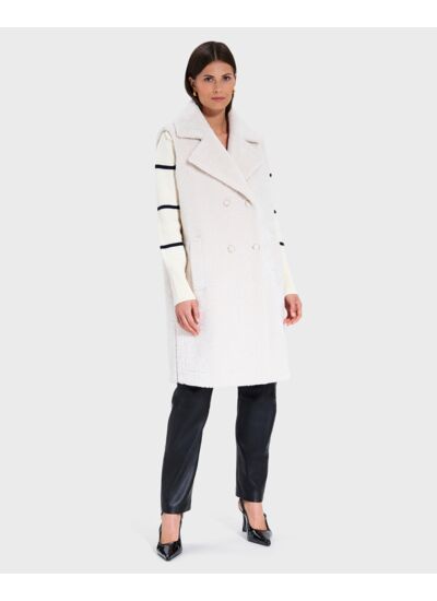 Manteau Macaria Ecru en Polyuréthane