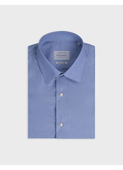 Chemise semi-ajustée voyage bleue