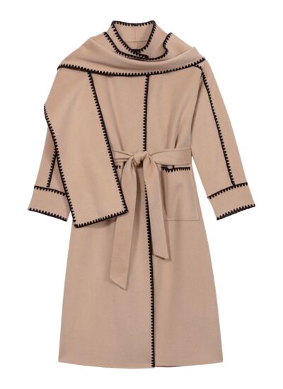 Manteau bicolore double face
