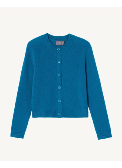 Cardigan manches raglan - Femme - BLEU PAON