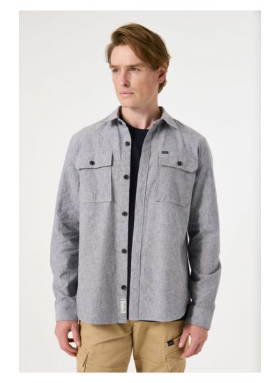 Men Overshirts Blue